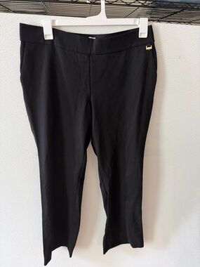 Anne Klein Black Pants with Gold Logo Accent